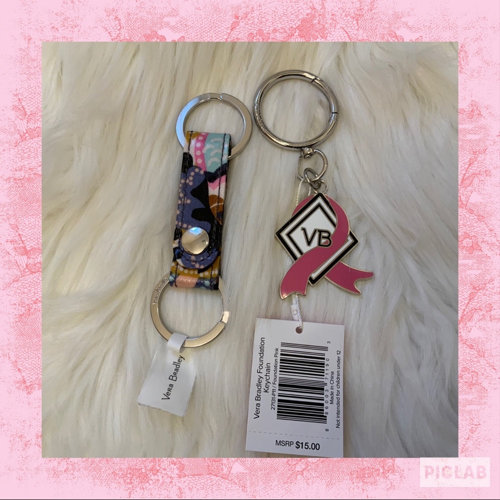 Vera Bradley Keychains - New x2 - Twice as Nice